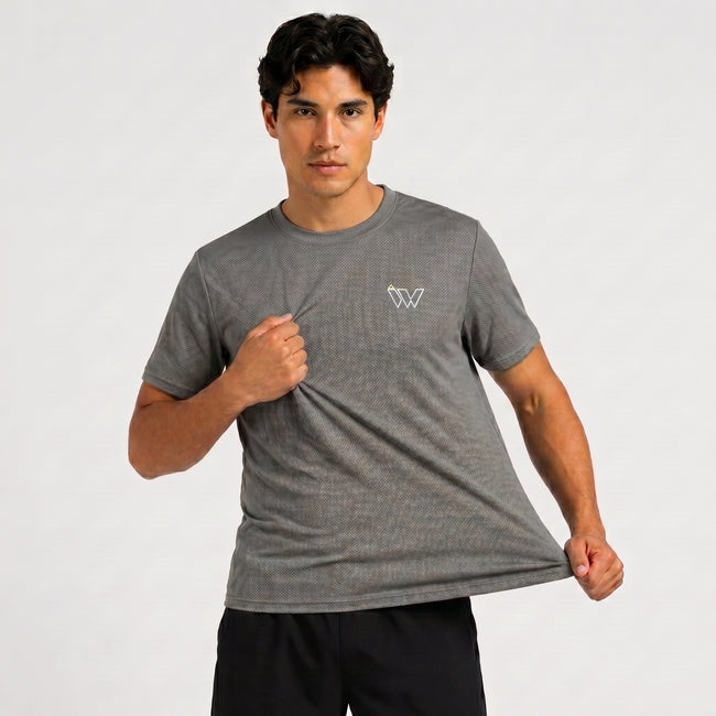 Imported Performance Tee - Gray | 4 way Stretch Fabric Hover Image