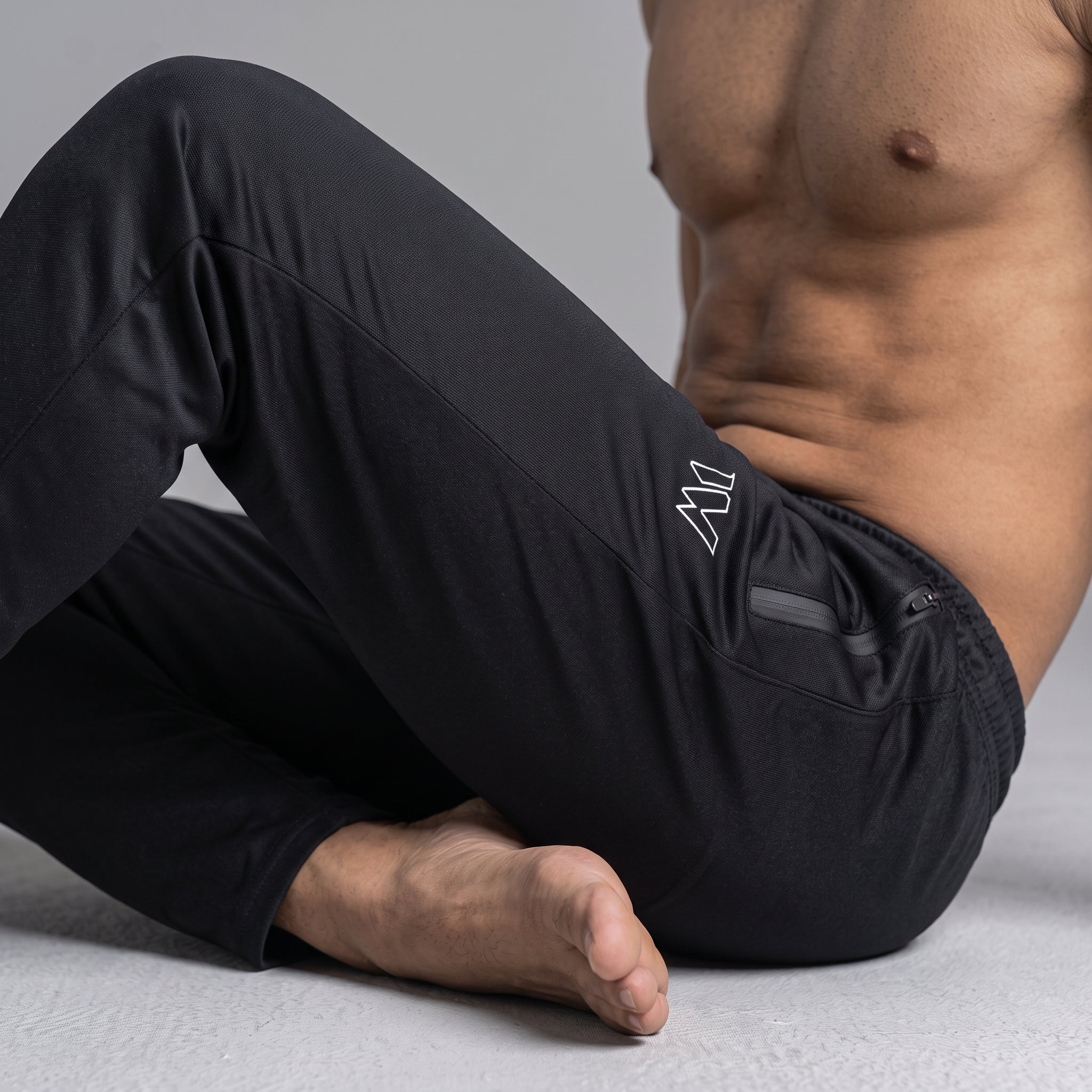 Men Polyester Trouser - Black | Flexable, Lightweight