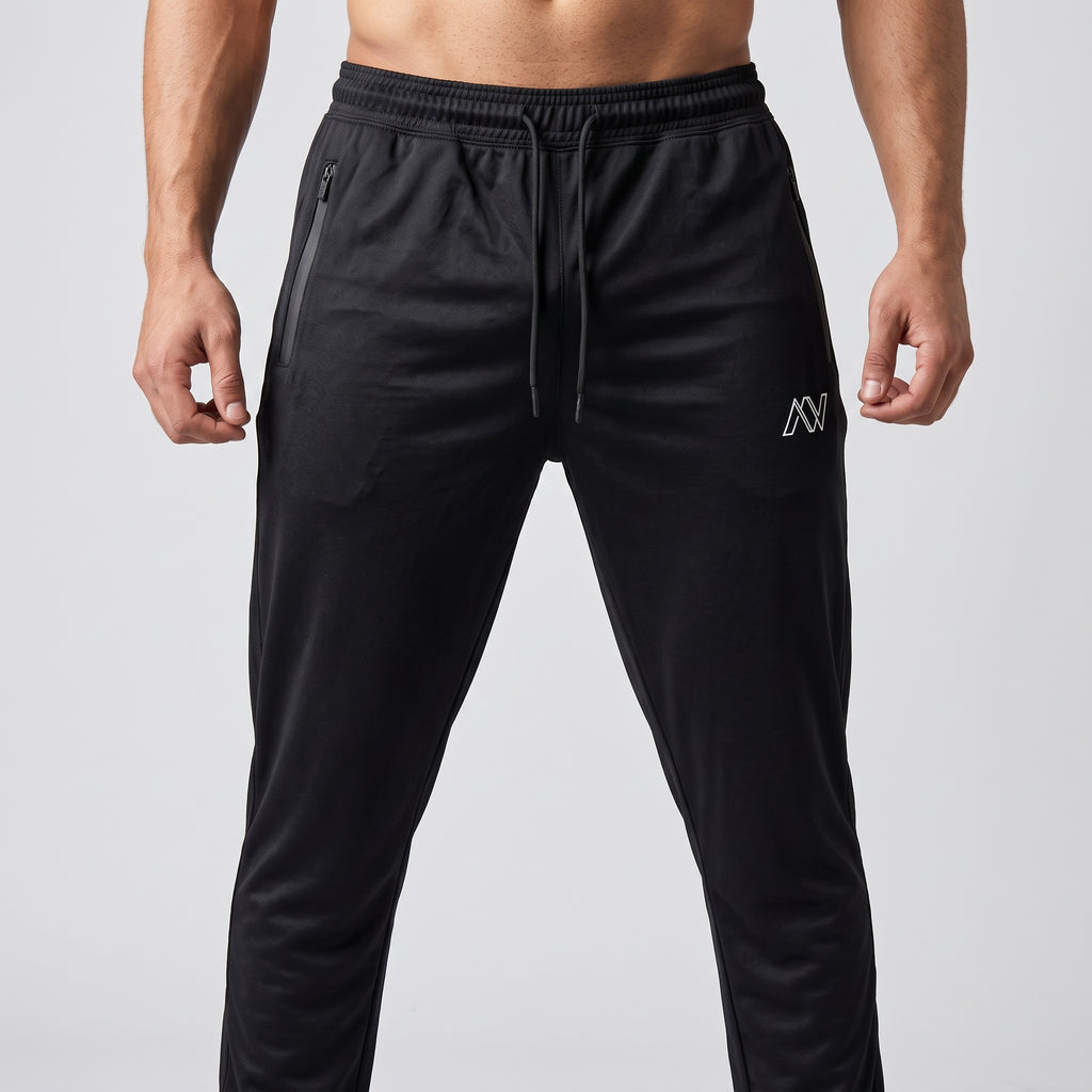 Men Polyester Trouser - Black | Flexable, Lightweight