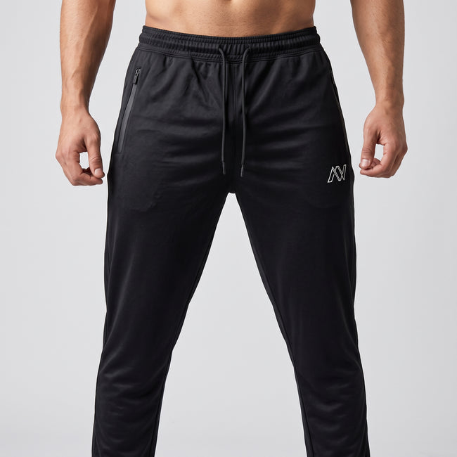 Men Polyester Trouser - Black | Flexable, Lightweight Hover Image