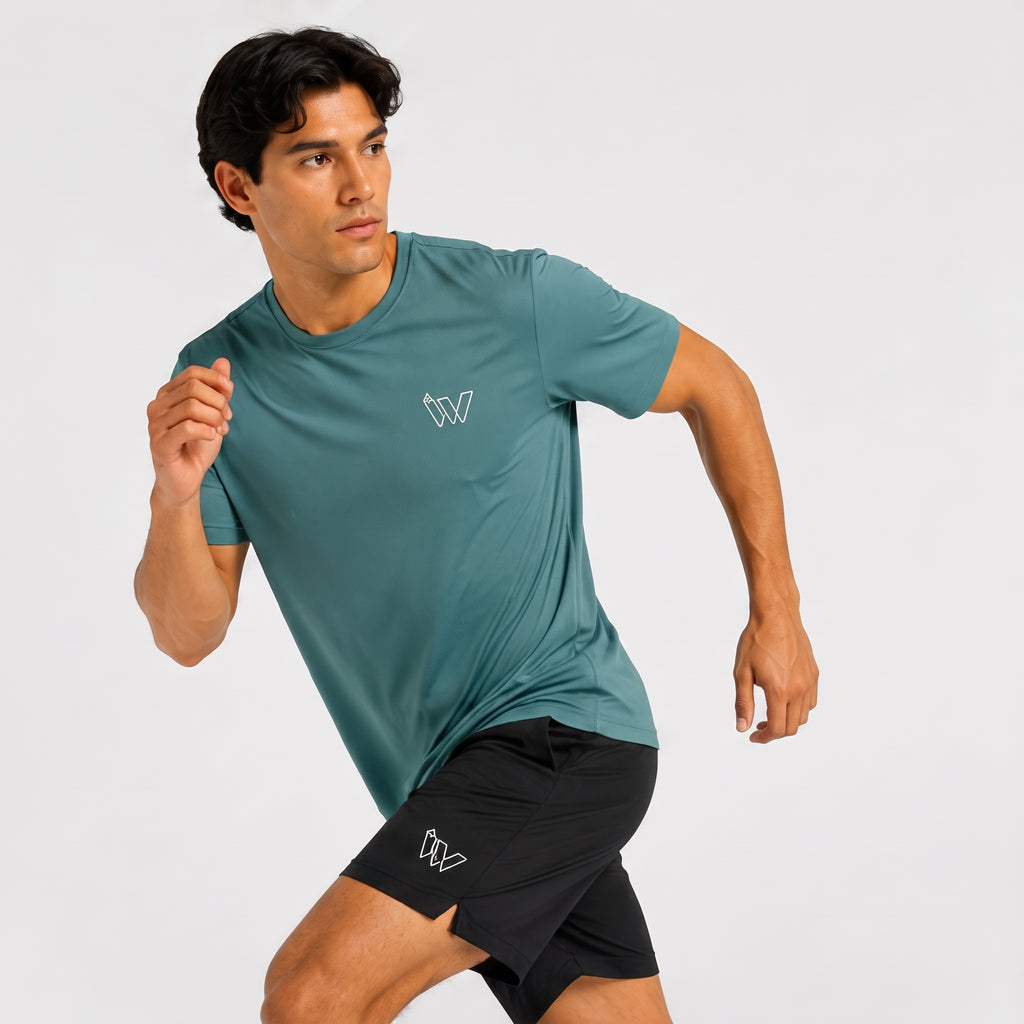 Imported Performance Tee - Teal Green | 4 way Stretch Fabric