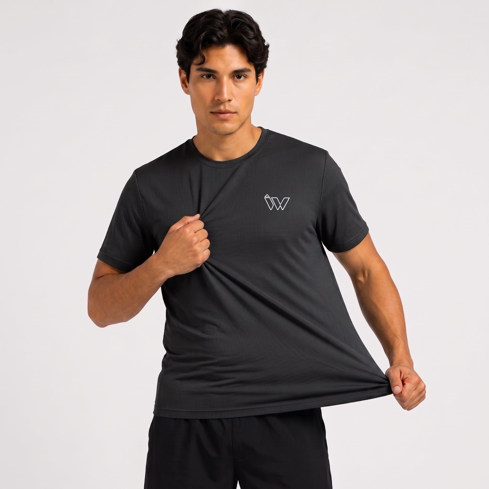 Imported Performance Tee - Black | 4 way Stretch Fabric